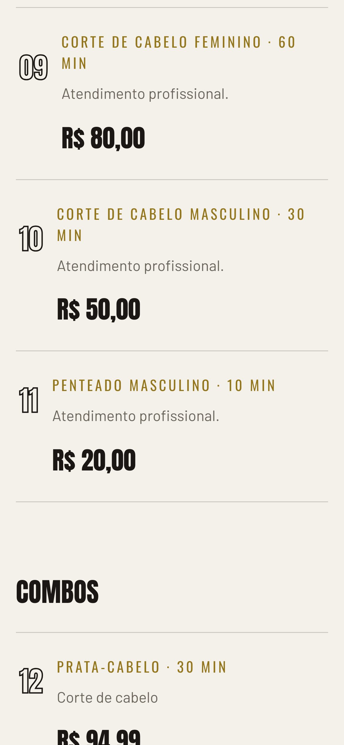Combos — En el móvil.